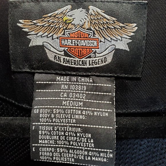 Harley-Davidson Women's Med Nylon & Mesh Black/Orange Motorcycle Riding Jacket - Picture 10 of 16